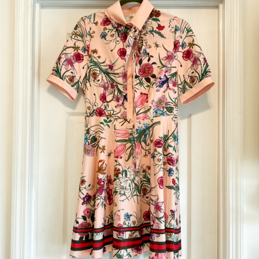 Floral satin dress